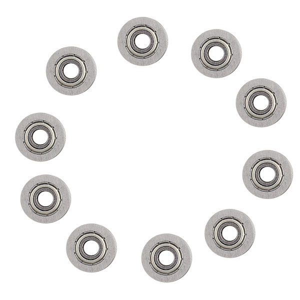 10 kpl U624ZZ U-urakuulalaakerin ohjauspyörä kiskotien lineaariselle liikejärjestelmälle 4 * 13 * 7 mm