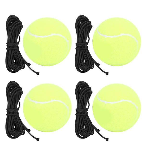 4 kpl / set korkea elastinen tennispallo kuminauhalla urheiluharjoitteluun