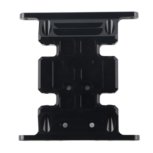Gearkassebundplade i aluminiumslegering sort til AXIAL SCX10 / TFL Carframe RC-tilbehør