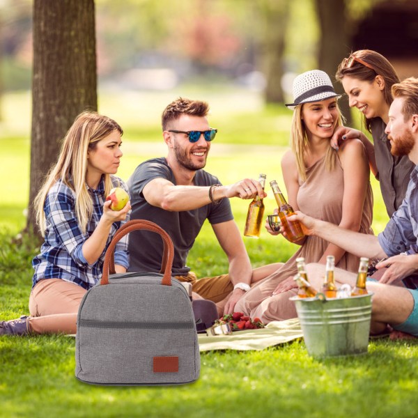 Lunchlåda Handhållen 15L Kapacitet Vattentät Läckagesäker Isolerad Lunchväska för Män Kvinnor Arbete Picknick B-8019-1