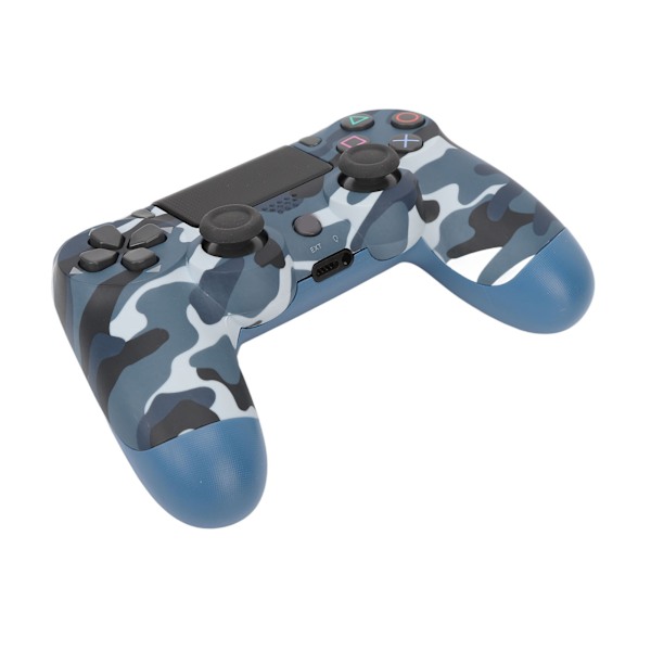 Spillkontroller Dual Vibration Sensitiv Trådløs Kontroller Gamepad for PS4 Slim Pro for PS5 Camouflage Blå