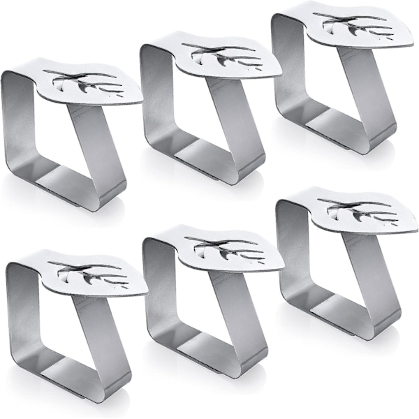 Blommönster Bordduksklämmor - 6-pack