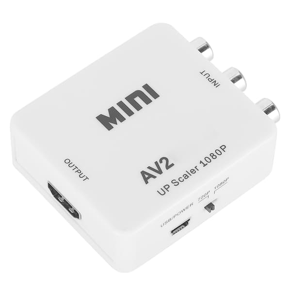 AV til HDMI High Definition Converter Transverter RCA til HDMI AV2HDMI Hvid
