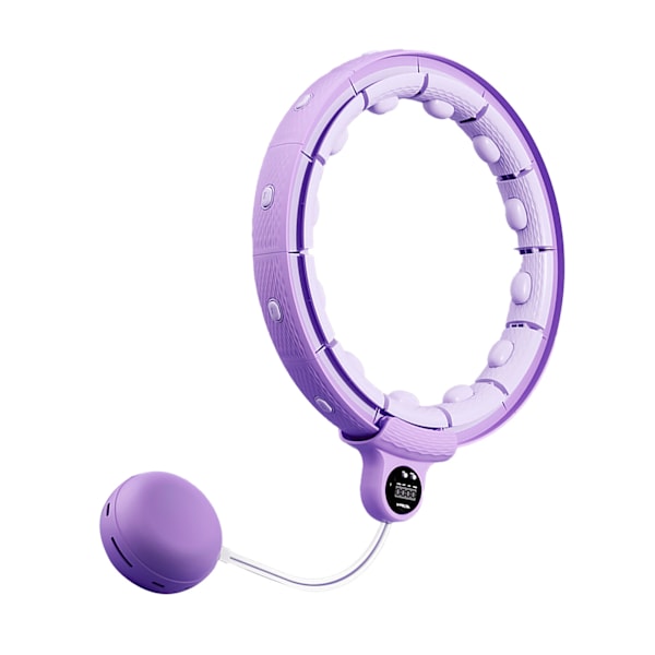 Vægtet Fit Hoop Spot Massage Dobbelt Skinne Høj Stabilitet Talje Slankning Smart Fitness Øvelse Hoop Lilla Talje 50‑95cm/19.69‑37.4in (Inden for 95kg)