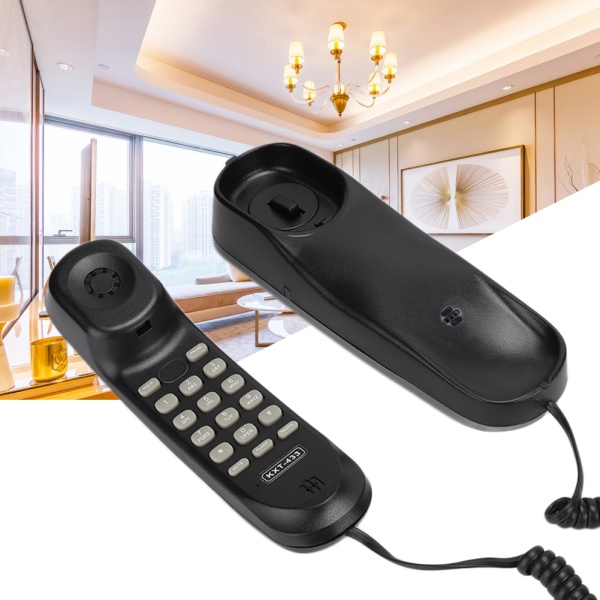 KXT-433 engelsk utenrikshandel hengende telefon svart (UK telefonlinje med tilfeldig farge)