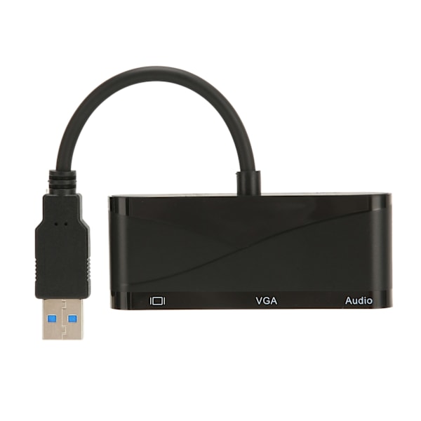 USB til HD Multimedia Interface 2 i 1 Sort 1080P 60HZ 5Gbps USB 3.0 til VGA-adapter til mødeunderholdning