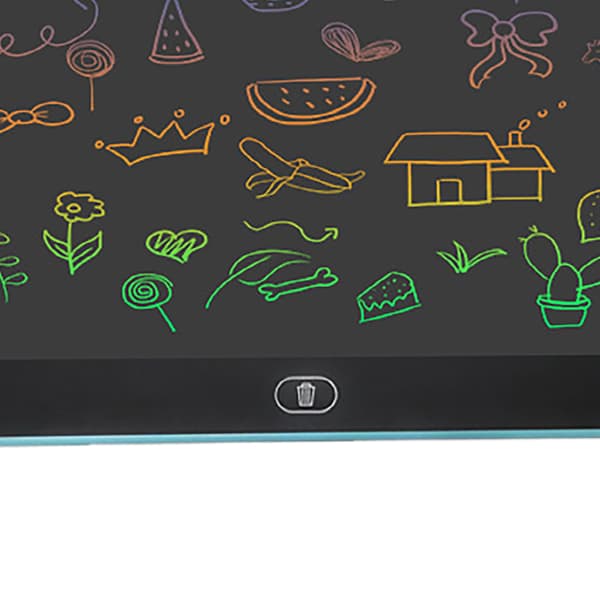 16 tommer elektronisk LCD-skriveplade Farverig tegne-doodle-plade-tablet til udendørs rejser lyseblå
