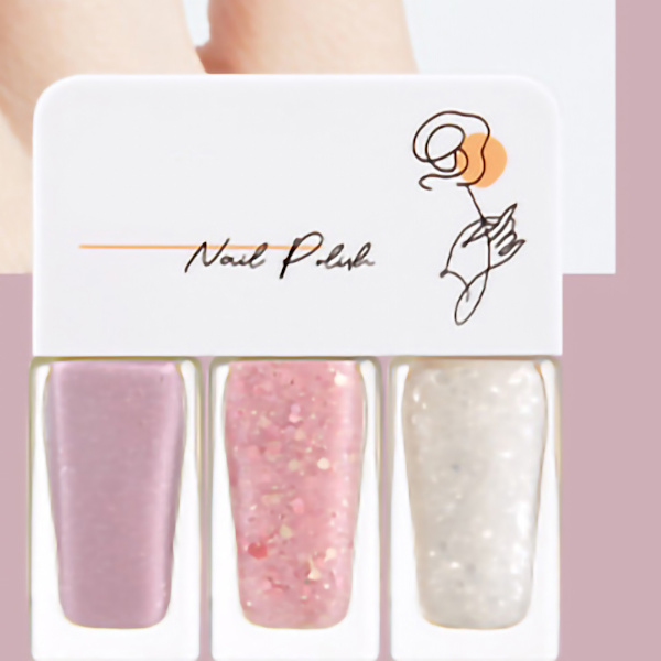 3-pack nagellackset på vattenbasis för kvinnor, lätt att ta bort, snabbtorkande nagellack för dejting, halloweenfest T18