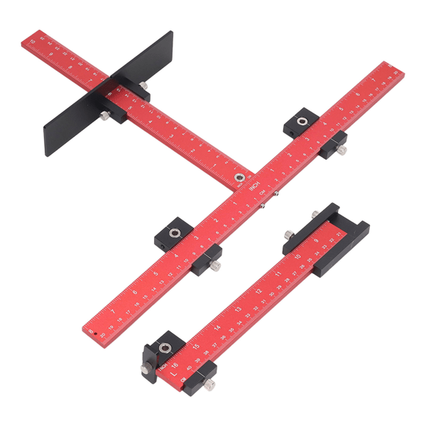 Hardware Jig Drill Punch Locator Udvidet Version Aluminiumlegering Kabinet Hardware Jig Værktøj til Træbearbejdning