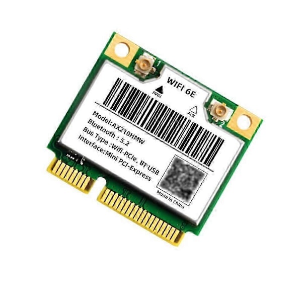 WiFi 6E AX210HMW Mini PCIE WiFi 6 Wifi-kort kompatibelt med AX210 5374Mbps Bluetooth5.2 802.11Ax 2.4G/5G/6G WiF