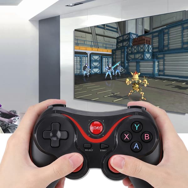 Trådløs Bluetooth Gamepad Spillkontroller Håndtak Joypad For PS3/Smarttelefon/Nettbrett/PC
