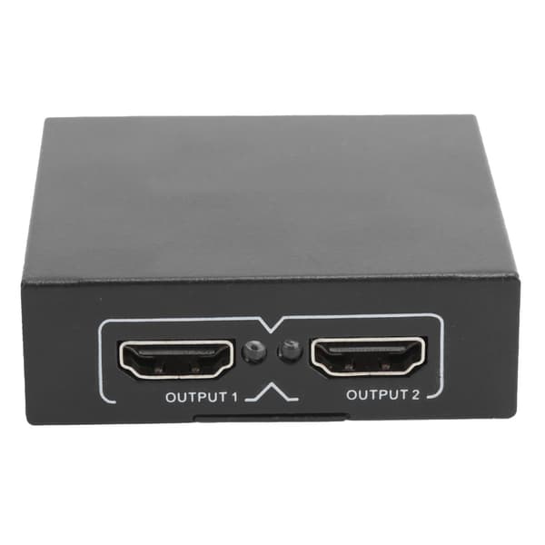 HD Multimedia Interface 1 til 2 fordeler 4K x 2K konverter videosplitter US-stik 100‑240V Sort