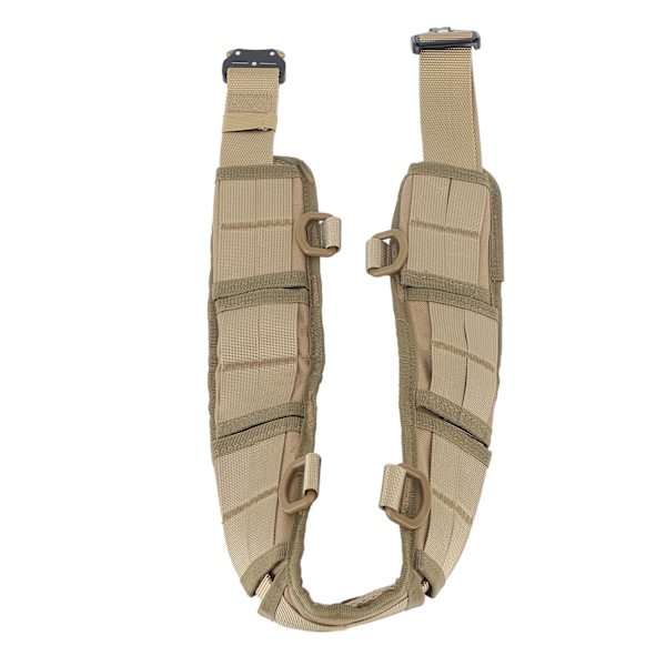 Kampbælte Livrem Multifunktionel Hurtigudløsning Anti-Slip Nylon Aluminiumlegering Spænde Slidstærk Utility Bælte til Jagt Skydning Khaki