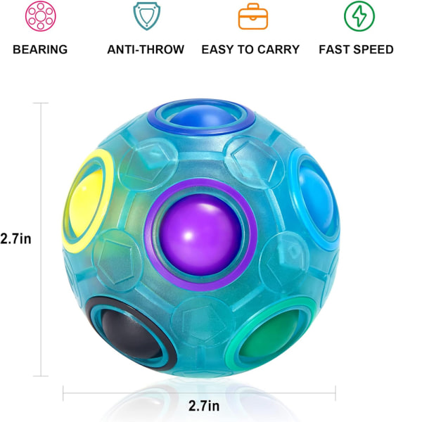 Magic rainbow pussel ball, fidget ball pusselspel roligt stress relief magic ball hjärnteaser ball