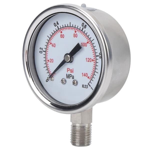 Trykmåler Rustfrit Stål Industriel Måler Præcis Måling 0‑1.0MPa M14x1.5 Y‑60BF