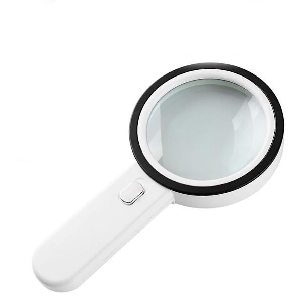 30X Leseforstørrelsesglass med LED-lys, Belyst Forstørrelsesglass, 125mm