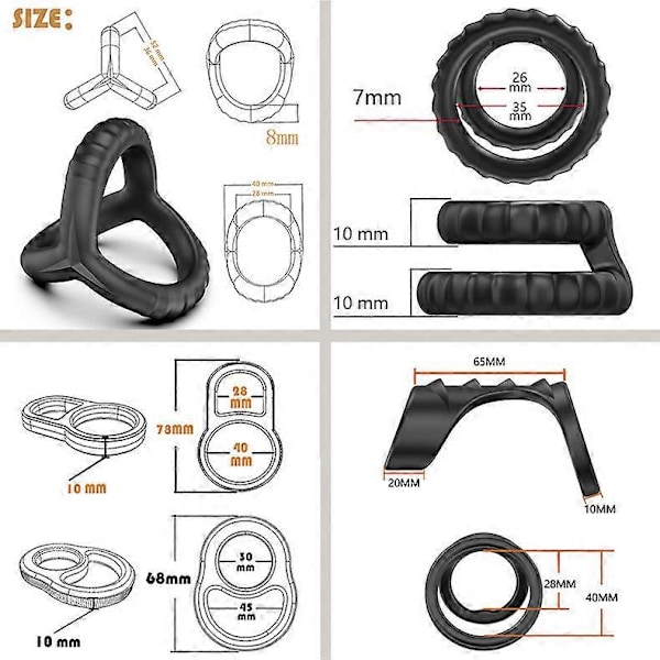 Festspil Gadget, Silikone Ring, Mænd Elefant Ring
