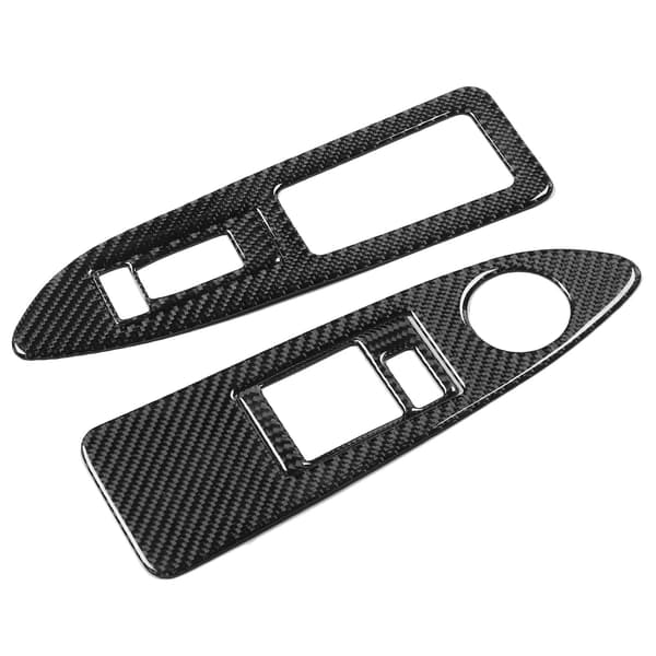 4 stk Vindusbryter Løftepanel Bryterdeksler Karbonfiber Passer for Dodge Challenger 2008-2014 LHD