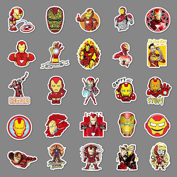 Graffiti Vandtæt Klistermærke Iron Man Laptop Vinyl Dekaler