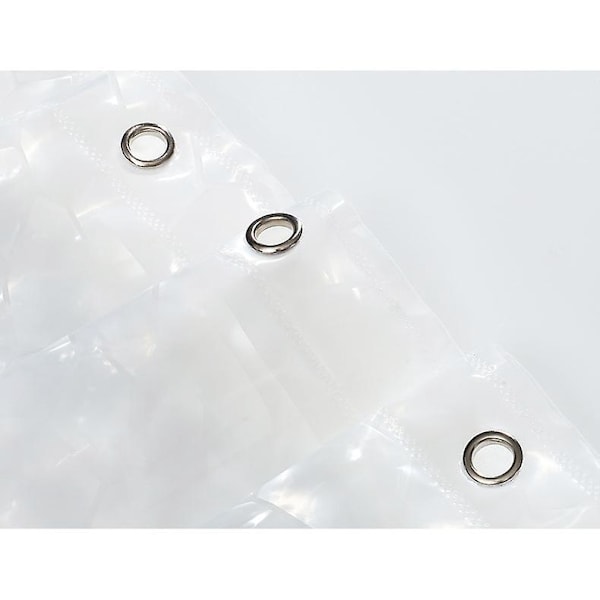 180*200cm transparent badeforhæng, 3D geometrisk mønster