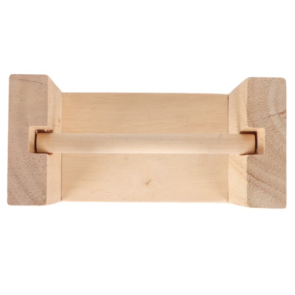 Garnholder i tre 5,1 tommer lang, solid, jevn, roterbar, enkel montering, garndispenser for hekling, strikking, sying