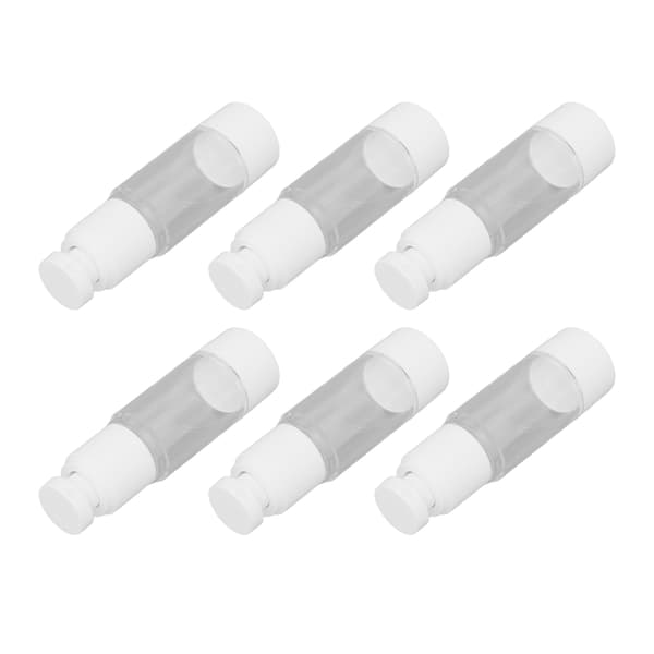 6 st Kosmetiska Flaskor Plast Press Typ Vakuum Transparent Återfyllningsbar Behållare 30ml