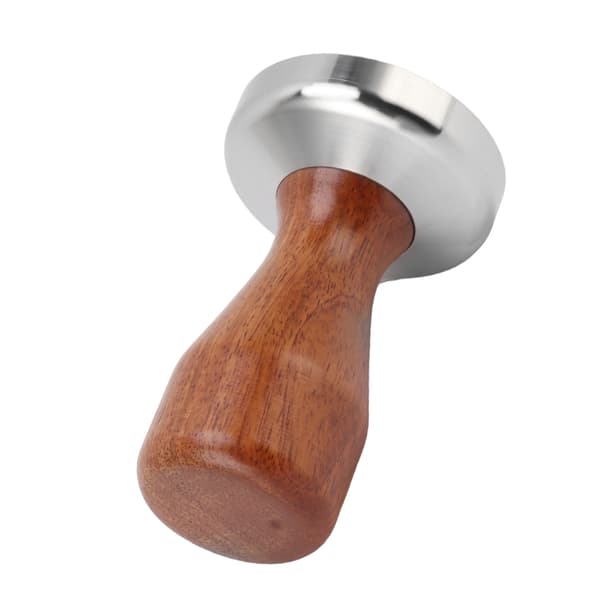 Kaffetamper Multifunksjonell 304 Rustfritt Stål Flat Base Kaffepulver Bønne Press Hammer for Kaffelaging 58mm/2.28in