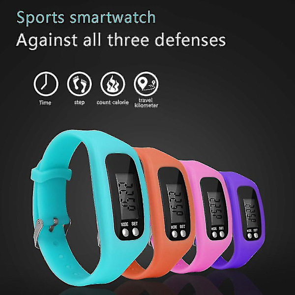 Smart Fitness Tracker Watch med LED-display - Stegräknare, stegräknare, kaloriräknare Grön