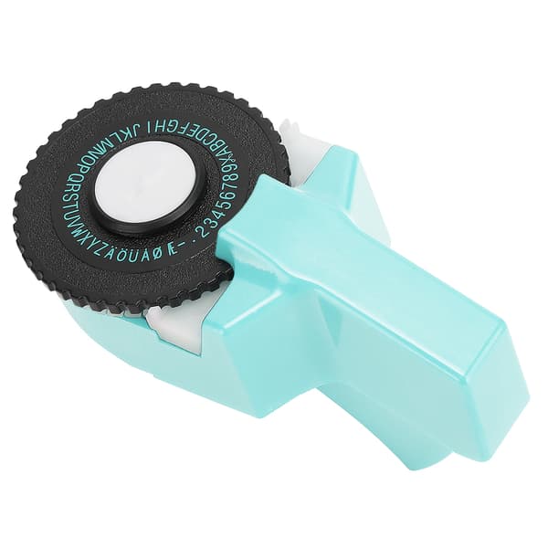 Mini Manuell Tape Maker Dekorativ Farget ABS 3D Pregingstape 9mm for Håndbok Lys Blå