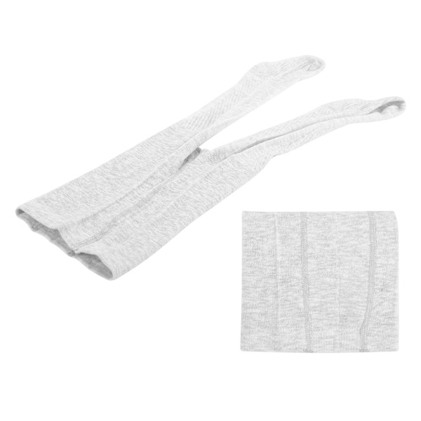 Baby Strømpebukser Leggings Bomuld Blød Åndbar Varm Strømper Toddler Strømpebukser Skridsikker (Lysegrå)