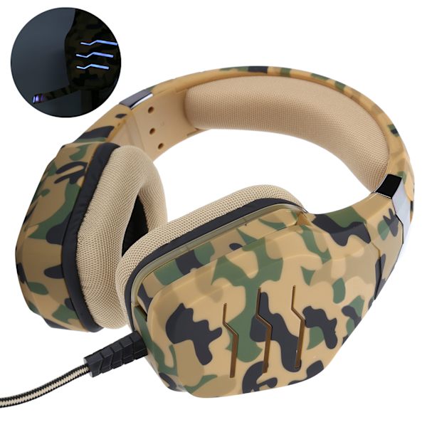 GT88 3,5 mm + USB Gaming Headset Mikrofon Hörlurar Stereo Surround för PC Mobil Enhet