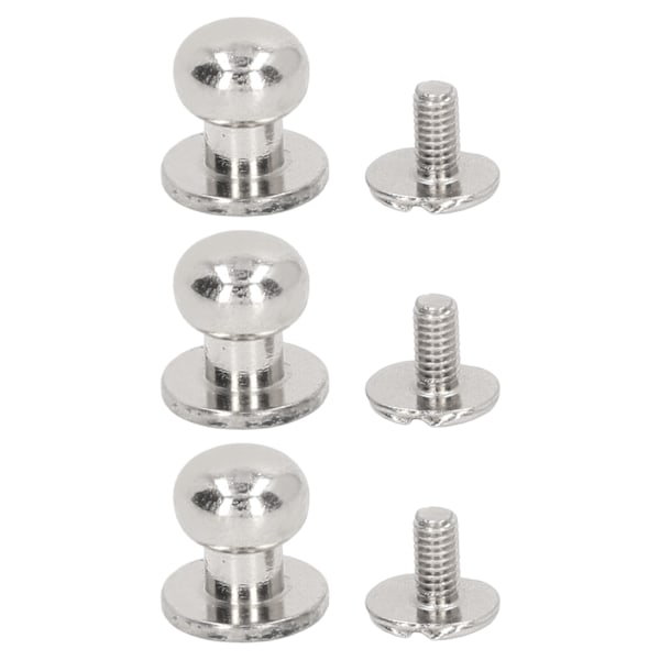 200 sæt munkerivet med høj glans, glattere 10x8mm udsøgt håndværk læder DIY håndværk forsyninger til DIY tøj tasker sølv