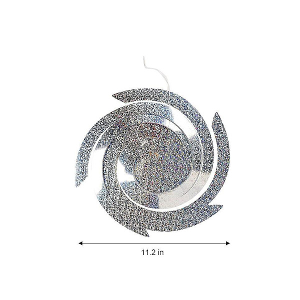 Sølv Mylar Fugleskræmmende Spiralreflektorer Hængende Spinner Dekorativ Enhed til Have til at skræmme Spætter væk