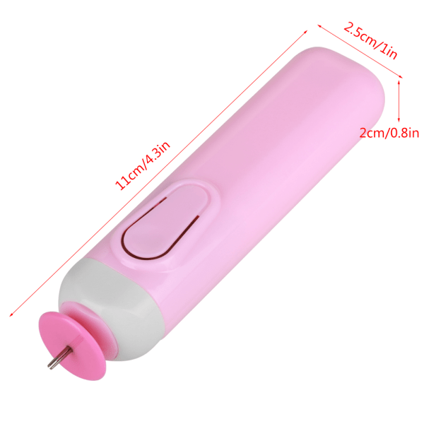 DIY Elektrisk quillingverktøy med spor - Stålkrøllepenn for papirhåndverk og origamivikling Pink
