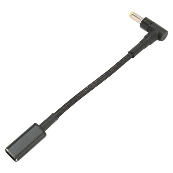 USB C til DC 5.5x2.5mm adapter nylonstrikket 100W dobbel chip sikker USB C hunn til hann adapter for bærbar PC