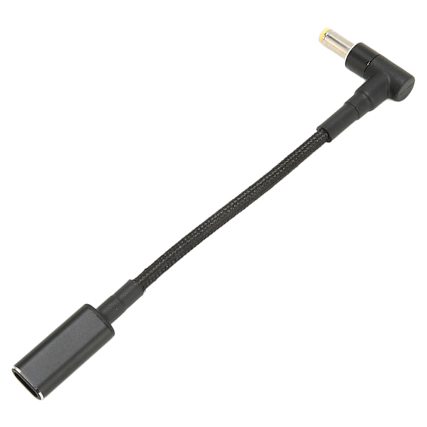 USB C til DC 5.5x2.5mm adapter nylonstrikket 100W dobbeltchip sikker USB C hun til han adapter til bærbar computer
