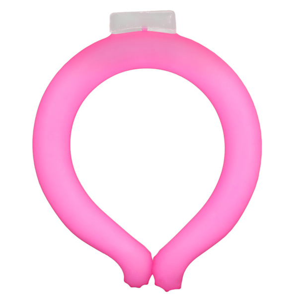 Kylhalsrör Återanvändbar Halskylare Handsfree Värmeavledning Bärbar Kylhalsband för Sommarkontor 23 Fryspunkt M Storlek Rosa