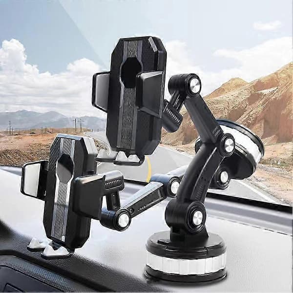 Large Rotating Phone Holder with Suction Cup, Multifunctional Stable Navigation Holder for Cars Trucks SUV Green