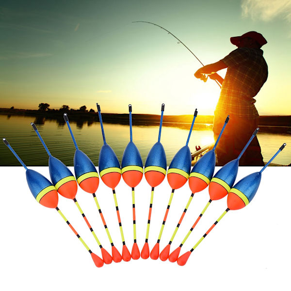 10 st/ set Karpfiske Float Bobbers Krokar Sötvattensaltvatten flytredskap