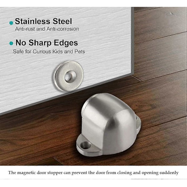 Magnetisk Dørstopper, Rustfritt Stål, Moderne Soft-Catch Design_SZXM