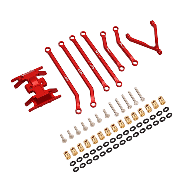 RC-styrstångsats för Axial SCX24 1/24 Deadbolt AXI90081 B17 AXI00004 RC-biluppgraderingsdel röd