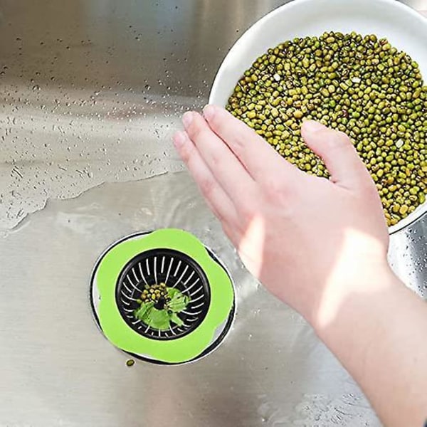 4 st diskbänksil i plast för rengöring av diskbänksavlopp.