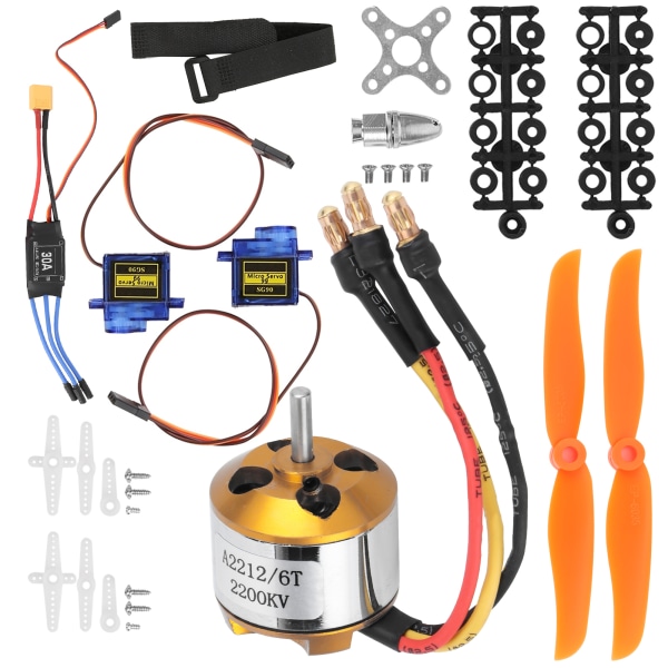 RC-kauko-ohjattava lentokone 2212 KV2200 moottori 6035 potkuri Servo 30A ESC XT60 -sarja