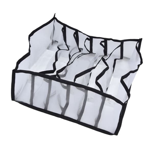 Mesh BH-opbevaringsboks Multifunktionel foldbar skuffeinddeling til undertøj trusser sokker 6 rum