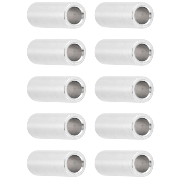 10 st runda distanser i aluminiumlegering, gängfria distanshållare, stödtillbehör, 6 mm ytterdiameter, 14 mm långa