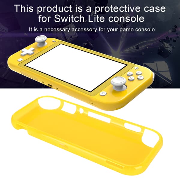 Mykt TPU-beskyttelsesdeksel til spillkonsoll, sklisikkert tilbehør til Switch Lite-konsoll, gul