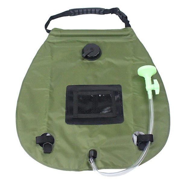 Solarduschväska 5 Gallons 20L Bärbar Campingdusch med Avtagbar Slang och Justerbar Duschhuvud
