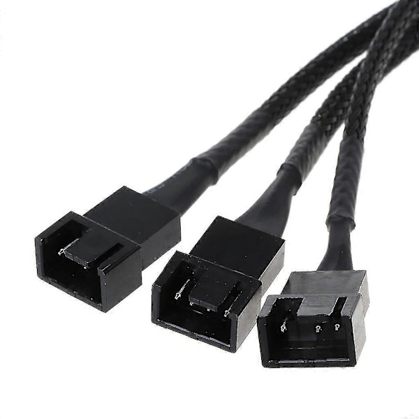 1 till 3 Fläktkabel 4pin till 3 X 4pin/3pin PWM Förlängningskabel 4pin Y Splitter 30cm