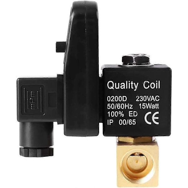Automatisk elektronisk dräneringsventil i mässing, Automatisk dräneringsventil G1/2 DN15 Automatisk elektronisk dräneringsventil för luftkompressorkondensat (AC230V)(230V)