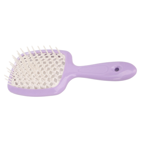 Snabbtorkande paddelborste - professionellt stylingverktyg för män och kvinnor White purple handle